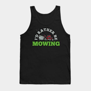 Mowing Lawn Mower Gardener Tank Top